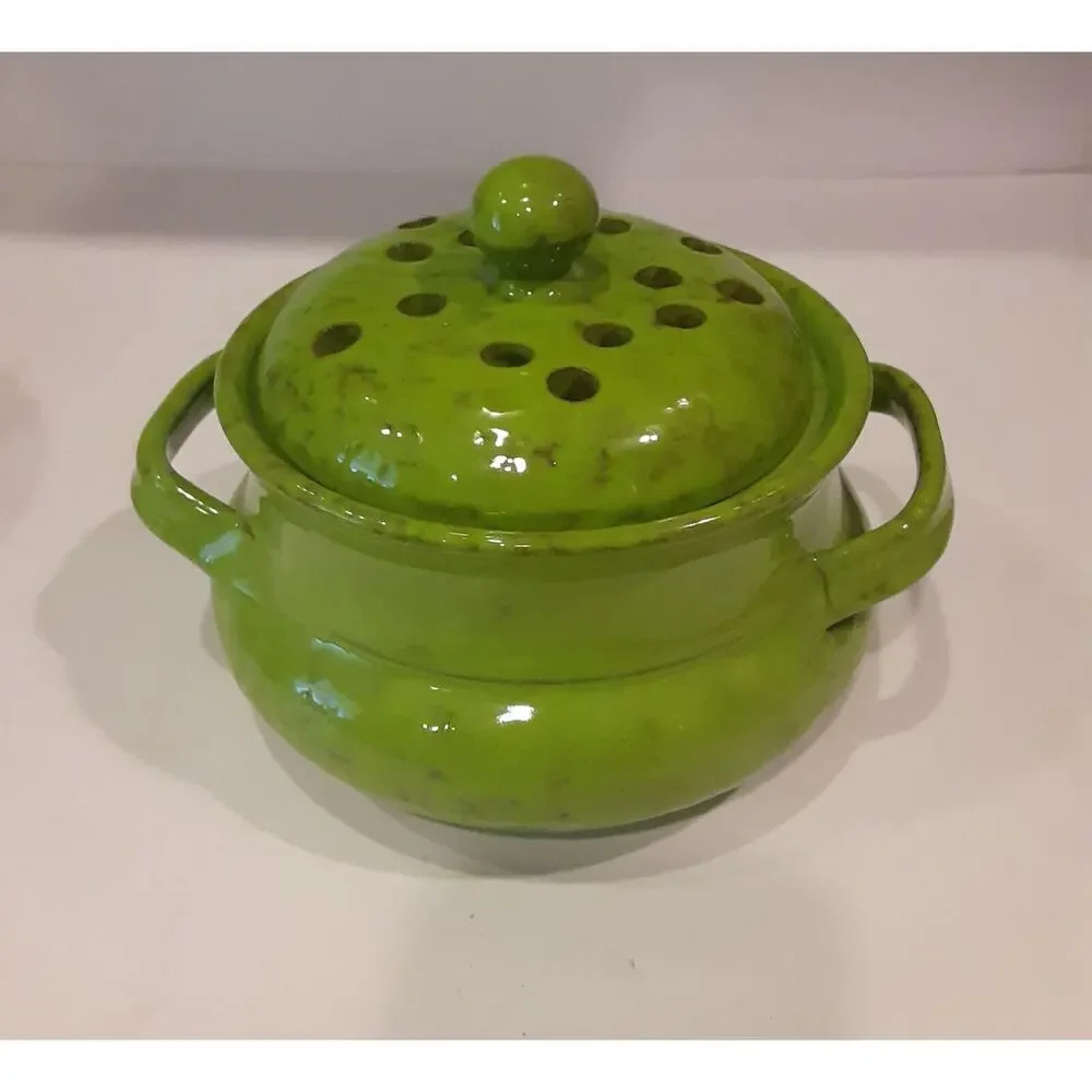 Vintage Rare Italian Made For Rosenthal Netter Aerated Crock Lime Green Bitosi?